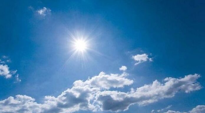 Moti sot me diell dhe vranësira mesatare