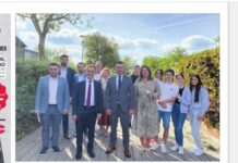 Vizita e Kasamit në Ballerup, zë vend në artikullin e parë të gazetës javore daneze